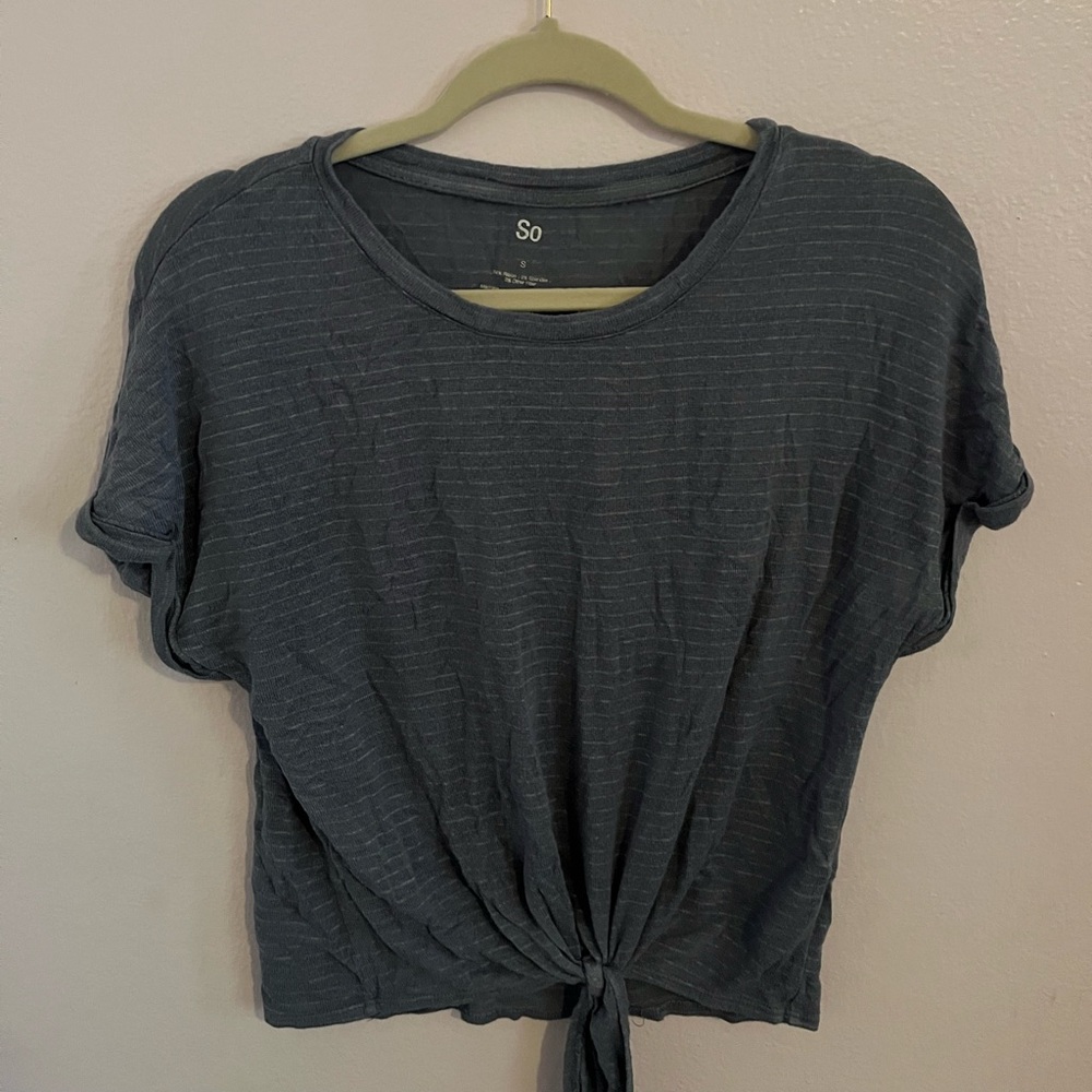 SO Women's Blue Knotted Top